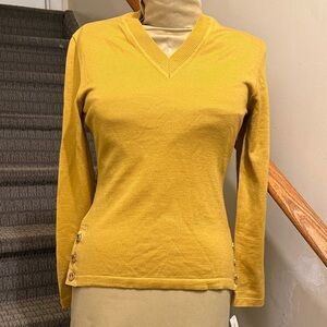 Salvatore Ferragamo Mustard Wool Sweater